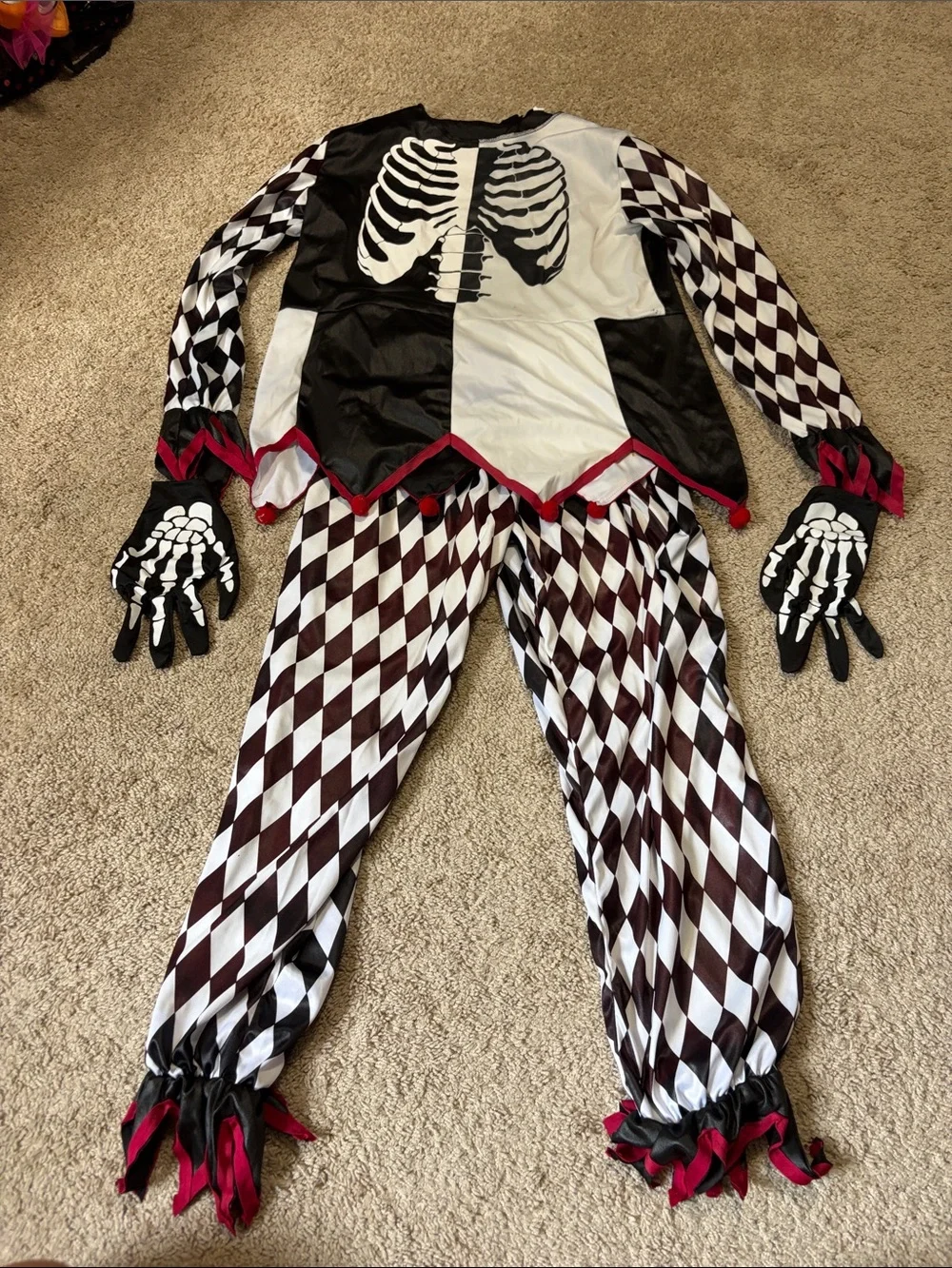 Sinister Jester Halloween Costume Kids XL 14-16